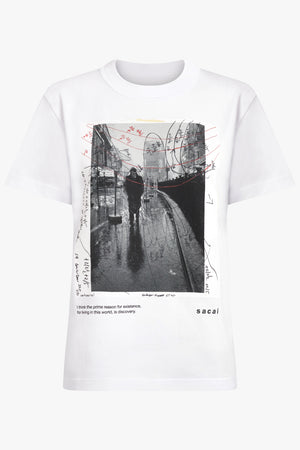 SACAI RTW James Dean Photo Print T-Shirt | White/Black