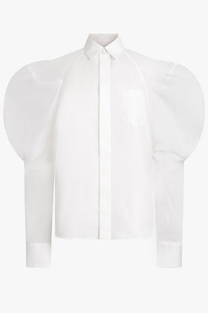 SACAI RTW L/S Shirt with Balloon Sleeve Detail | Off White