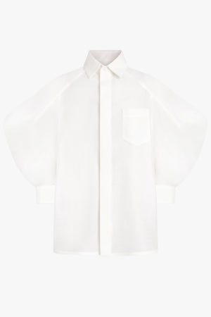 SACAI RTW L/S Shirt with Exaggerated Wing Sleeve | Off White