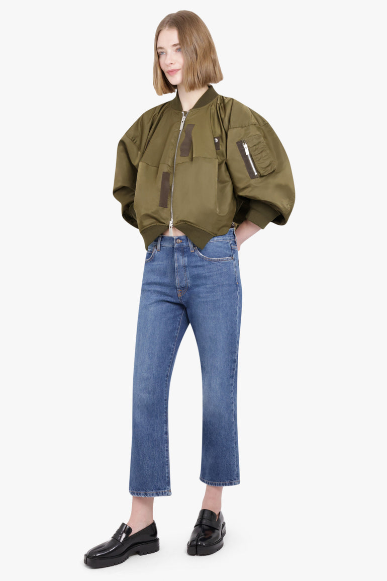 SACAI RTW Nylon Twill Blouson | Olive