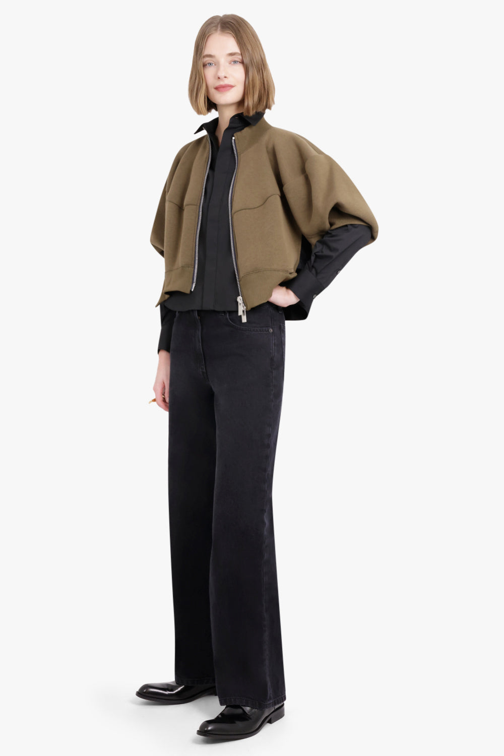 SACAI RTW Sponge Sweat Blouson | Olive