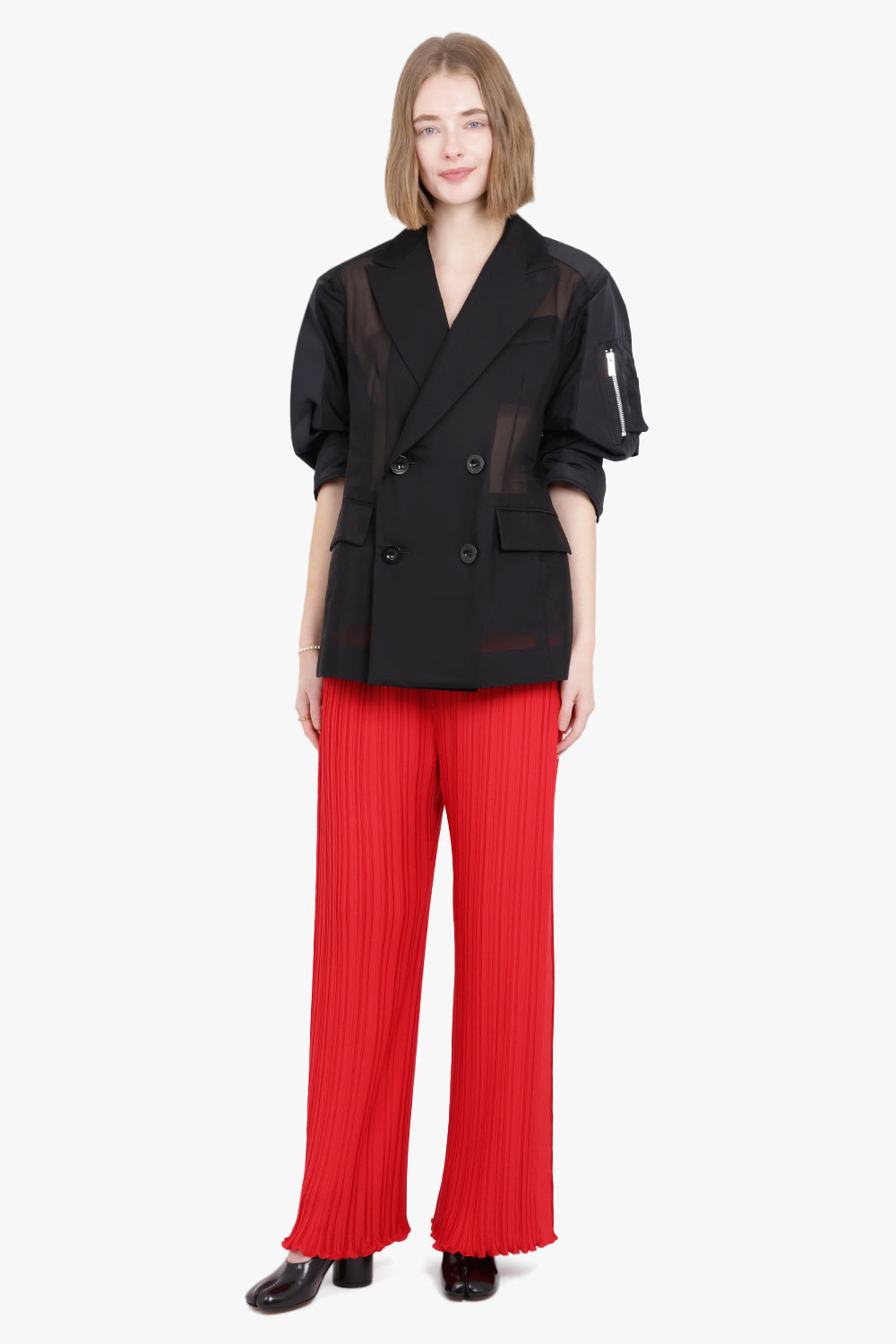 SACAI RTW Voile X Taffeta Jacket | Black