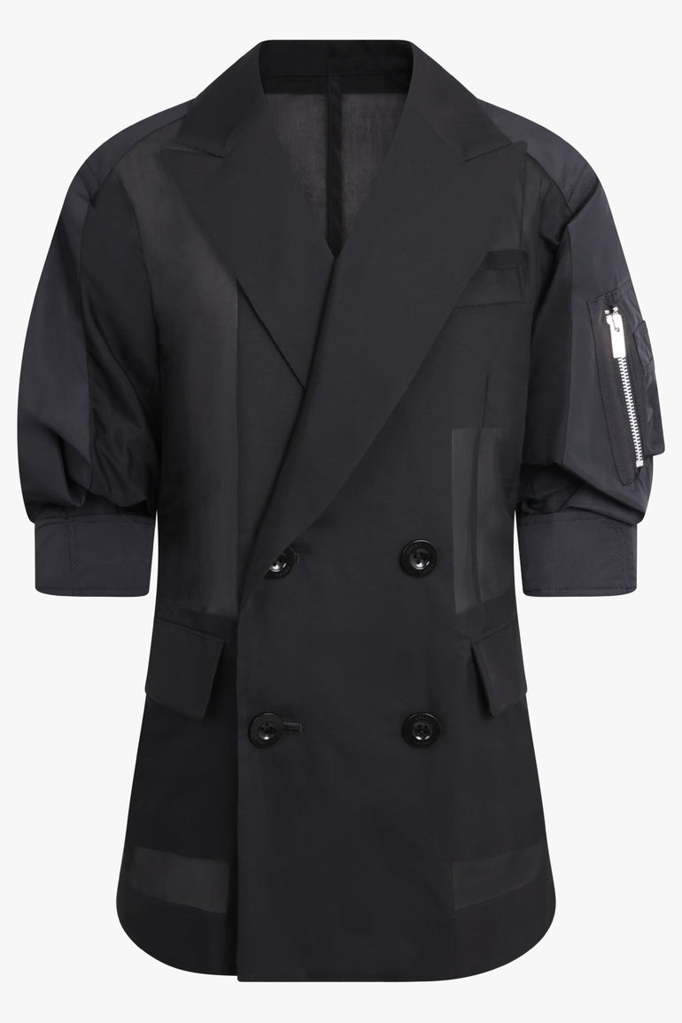 SACAI RTW Voile X Taffeta Jacket | Black