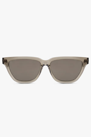 SAINT LAURENT ACCESSORIES BROWN / TRANSPARENT TAUPE/GREY Sl 462 Sulpice Classic Acetate Acetate Sunglasses | Transparent Taupe/Grey