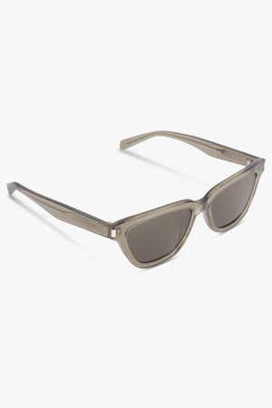 SAINT LAURENT ACCESSORIES BROWN / TRANSPARENT TAUPE/GREY Sl 462 Sulpice Classic Acetate Acetate Sunglasses | Transparent Taupe/Grey