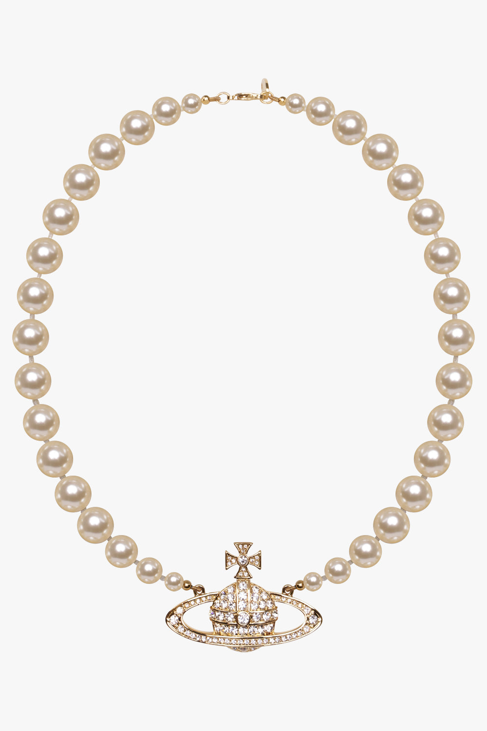 VIVIENNE WESTWOOD ACCESSORIES GOLD ONE ROW PEARL BAS RELIEF | GOLD
