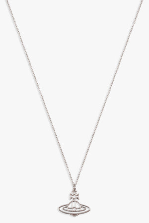 VIVIENNE WESTWOOD JEWELLRY SILVER / SILVER THIN LINES SHORT FLAT ORB | SILVER