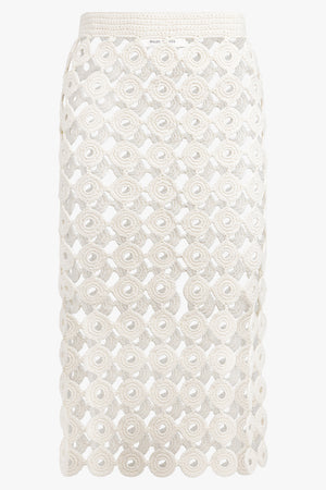 WALES BONNER RTW Stanza Knit Skirt | Ivory