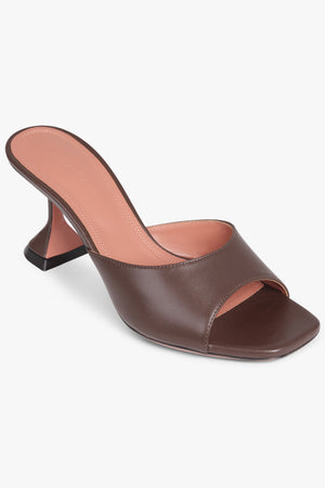 AMINA MUADDI SHOES Lupita 70mm Slipper Heel | Brown