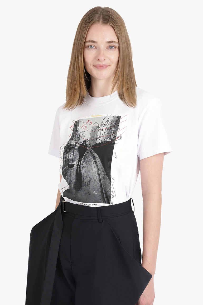 SACAI RTW James Dean Photo Print T-Shirt | White/Black