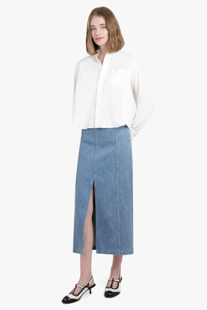 SACAI RTW Cotton Poplin X Nylon Twill Shirt | Off White