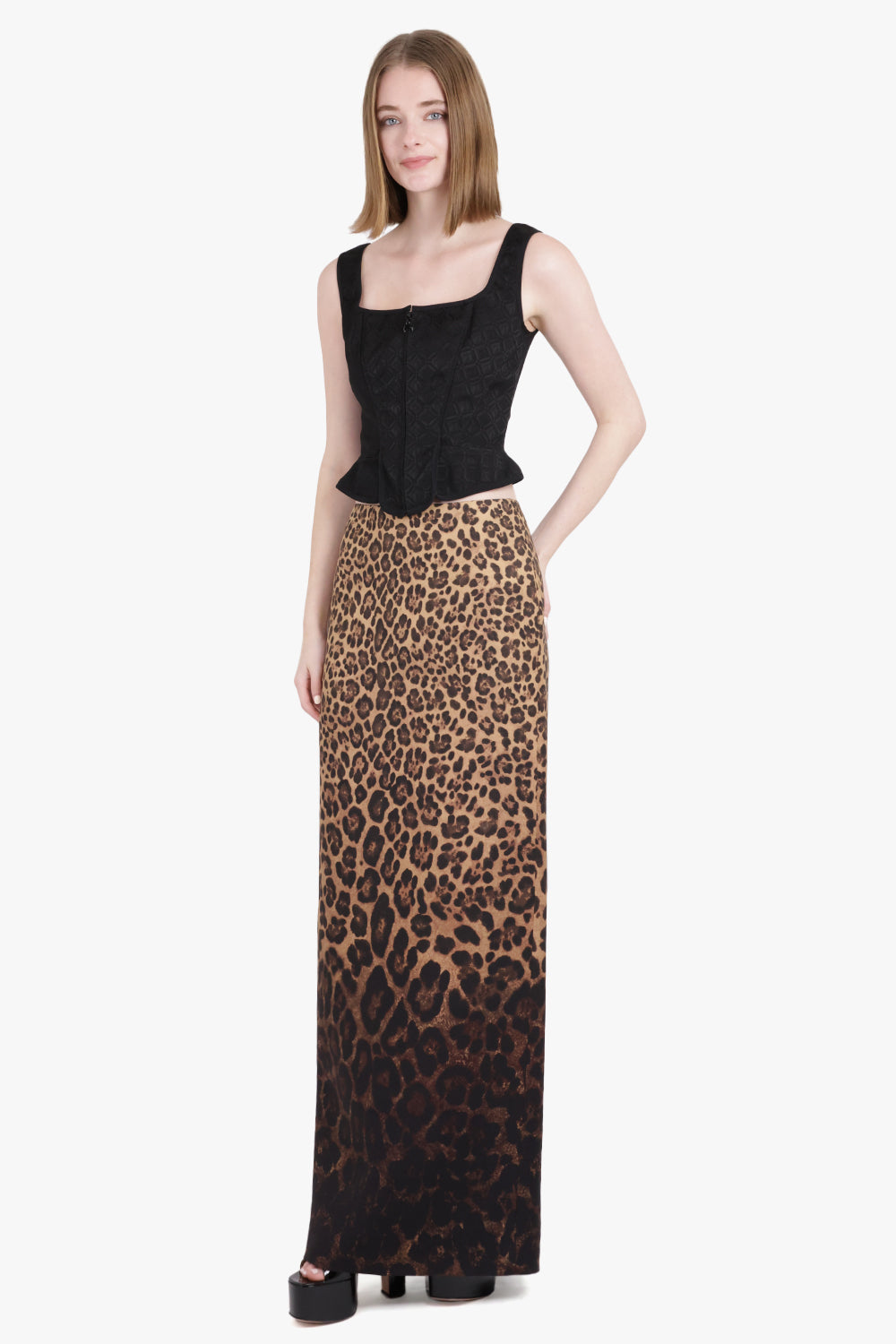 VALENTINO GARAVANI RTW Crepe Skirt | Animalier