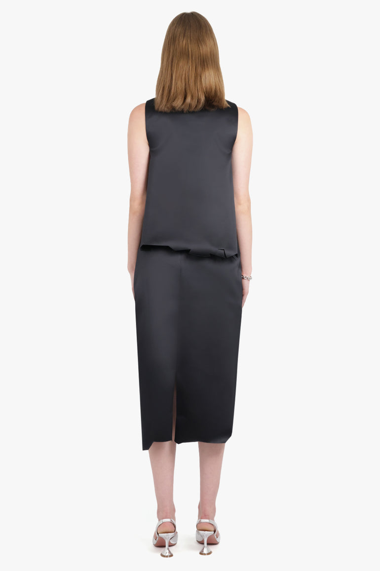 VIKTOR & ROLF RTW Deconstructed Hem Midi Skirt | Black