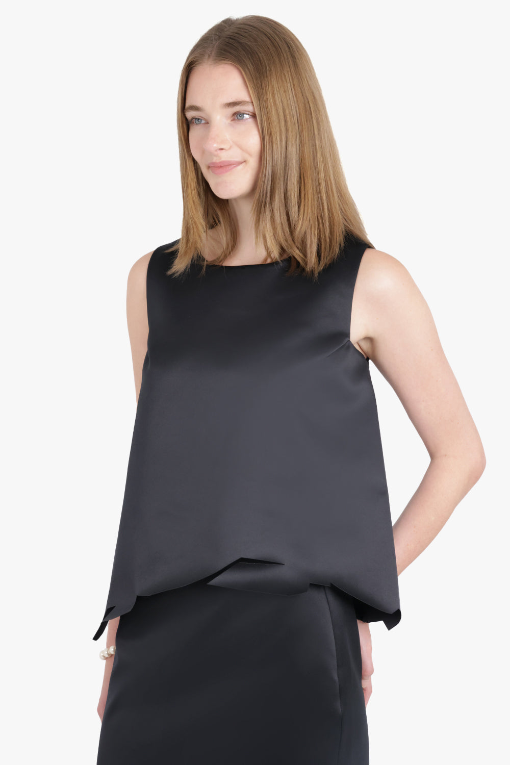 VIKTOR & ROLF RTW Deconstructed Hem S/Less Top | Black