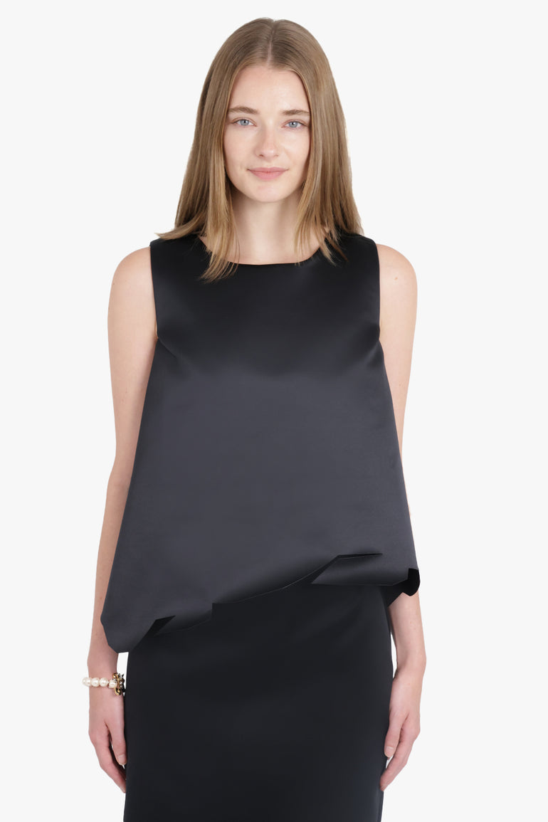 VIKTOR & ROLF RTW Deconstructed Hem S/Less Top | Black