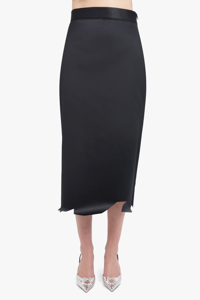 VIKTOR & ROLF RTW Deconstructed Hem Midi Skirt | Black