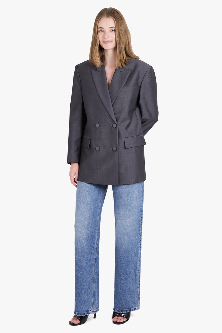 VALENTINO GARAVANI RTW Giacca Mohair Blazer | Grigio Scuro Melange