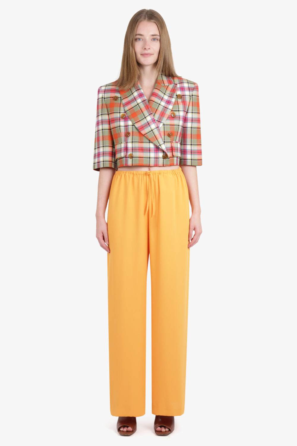 DRIES VAN NOTEN RTW Puvis Wide Leg Drawstring Pant | Orange