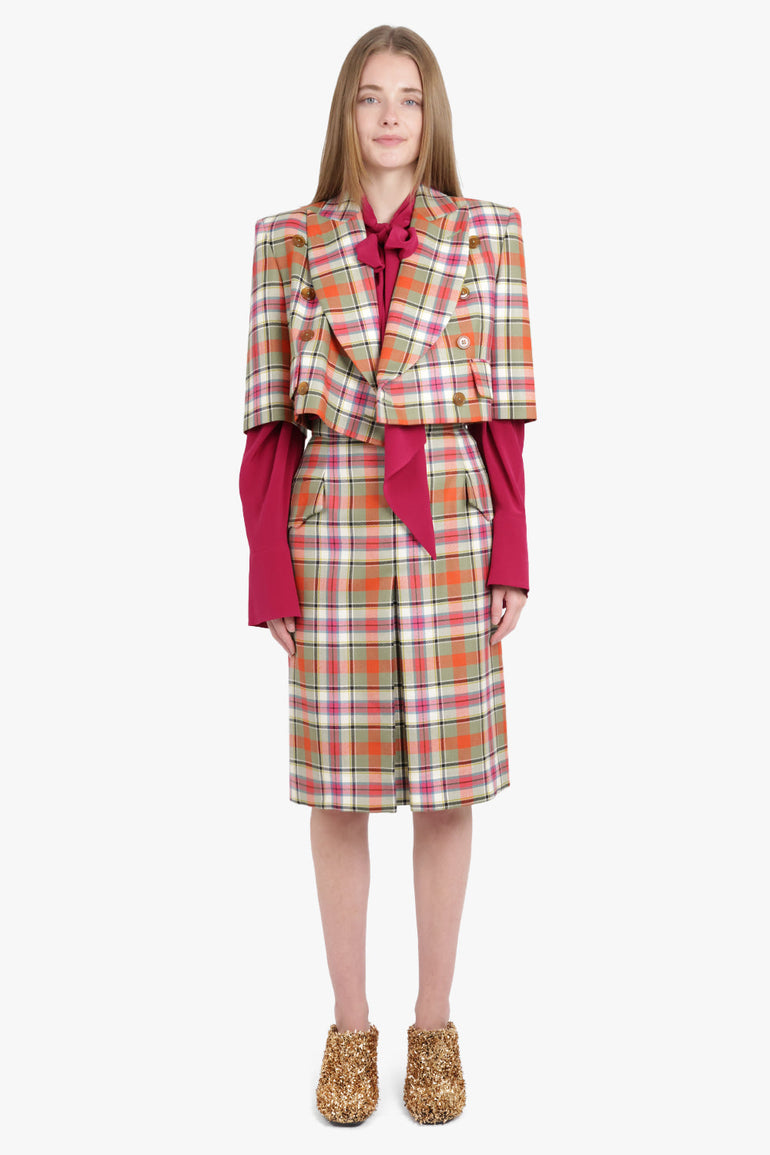 VIVIENNE WESTWOOD RTW Waistcoat Tartan Midi Skirt | Multi