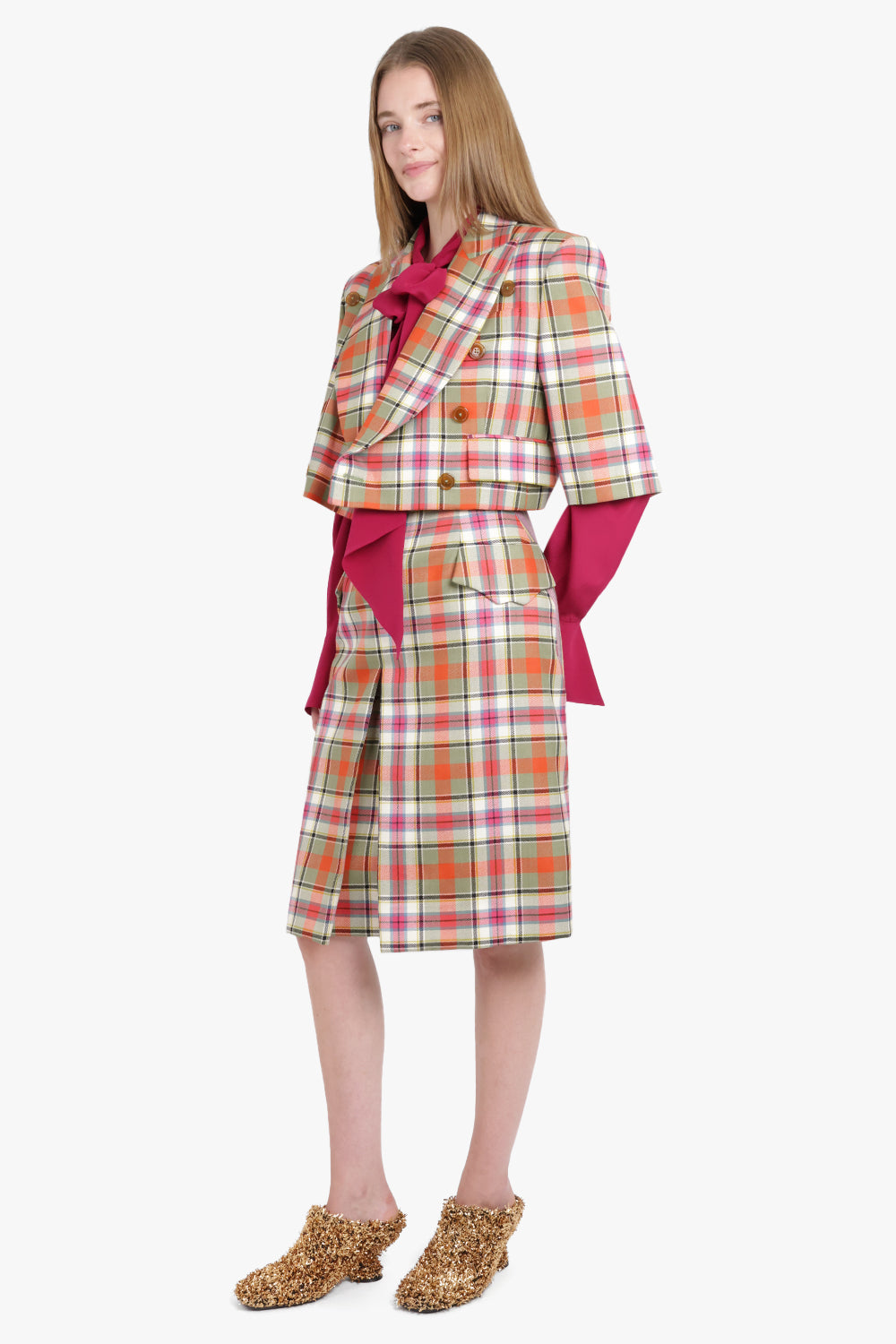 VIVIENNE WESTWOOD RTW Waistcoat Tartan Midi Skirt | Multi