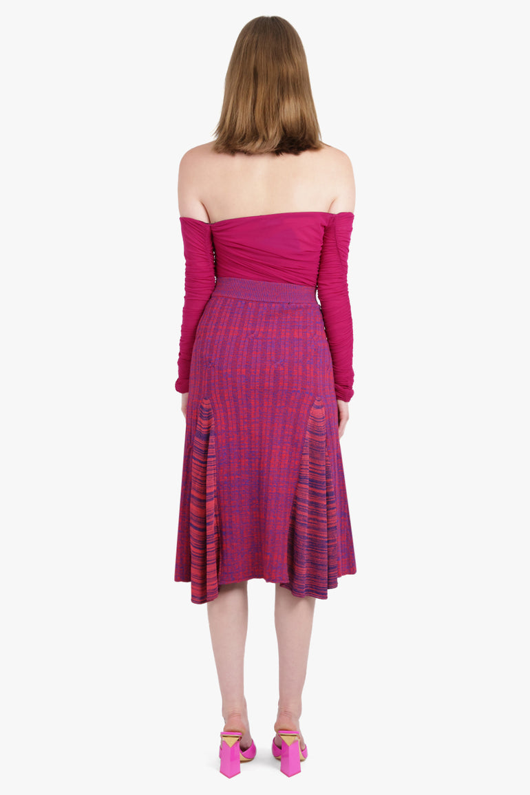 WALES BONNER RTW Nile Skirt | Navy/Red/Purple