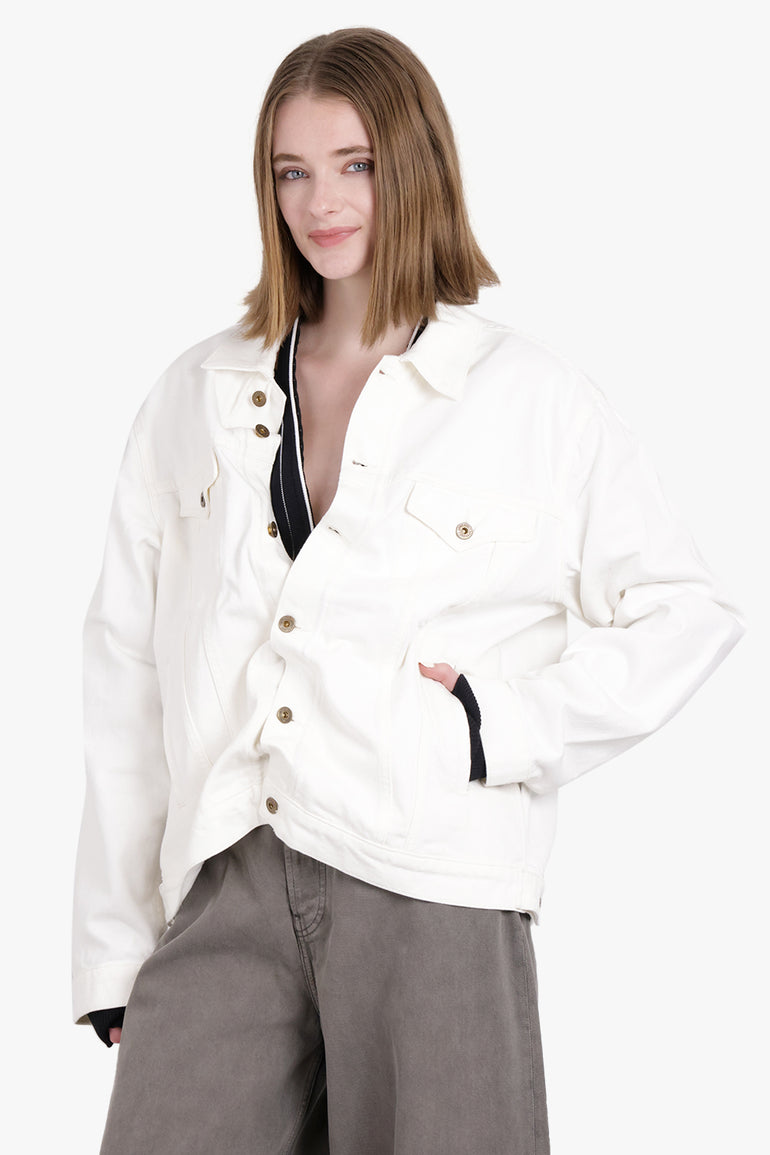 Y/PROJECT RTW CLASSIC WIRE DENIM JACKET | WHITE