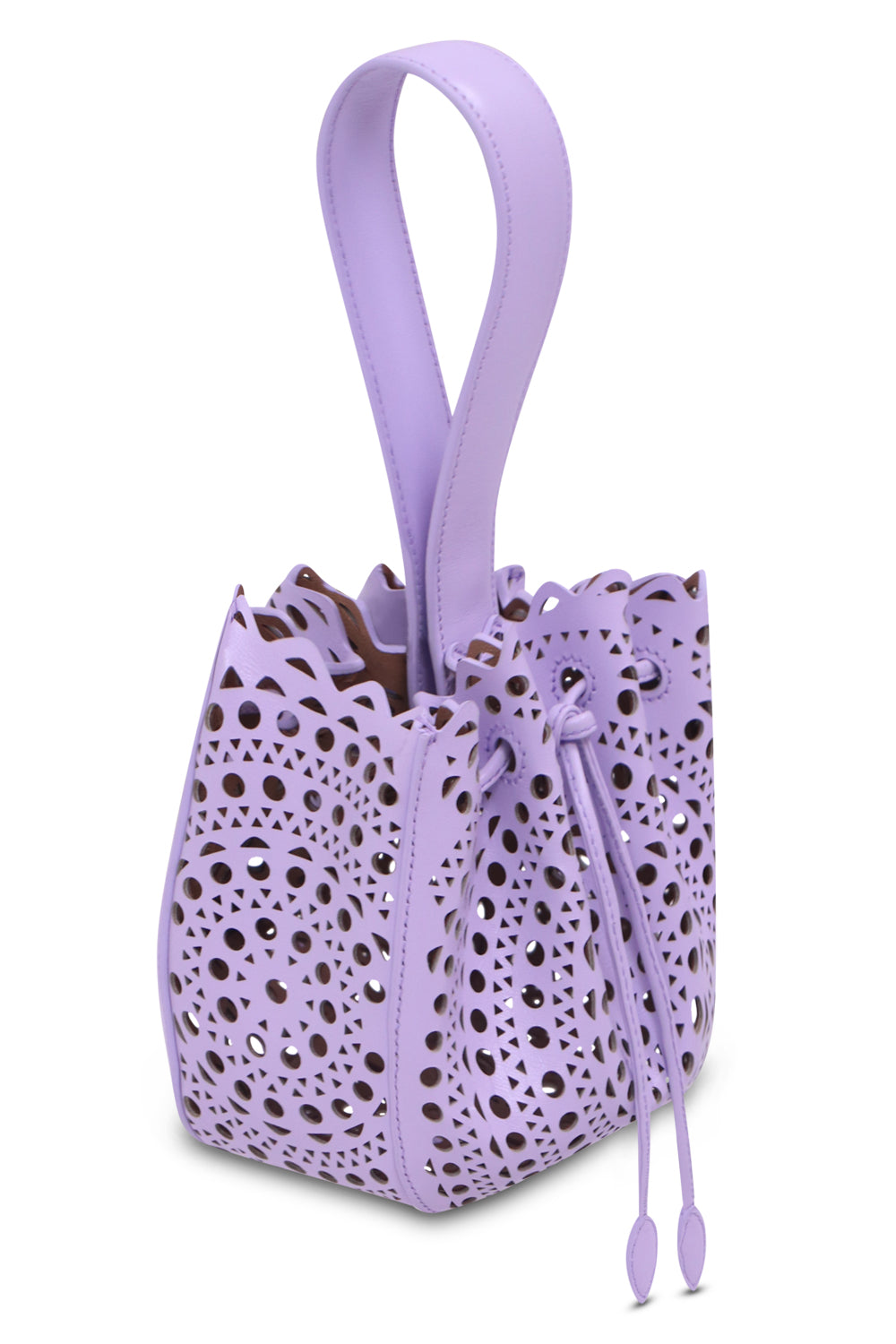 ALAIA BAGS PURPLE Iconic Wristlet Rose Marie Bag | Purple