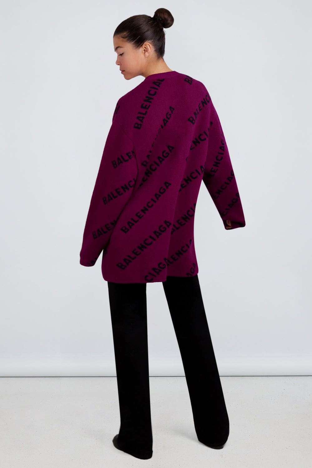 Purple 2024 balenciaga sweater