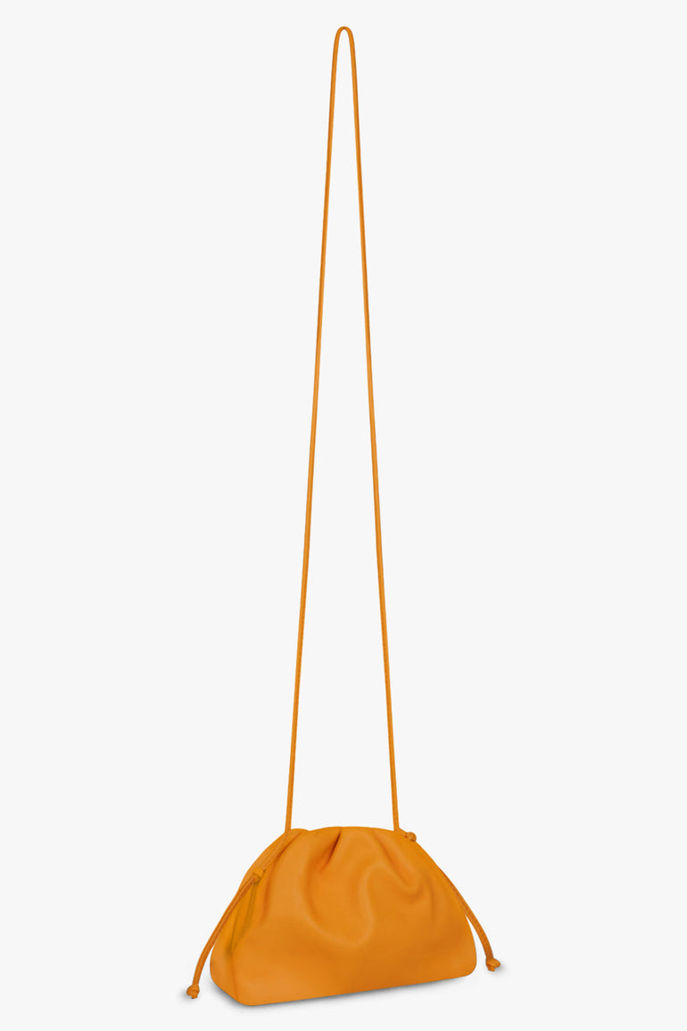 Bottega Veneta The Mini Pouch Tangerine in Calfskin with Gold-tone - US