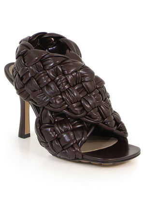 BOTTEGA VENETA SHOES BOARD 90MM SANDAL | CHOCOLATE