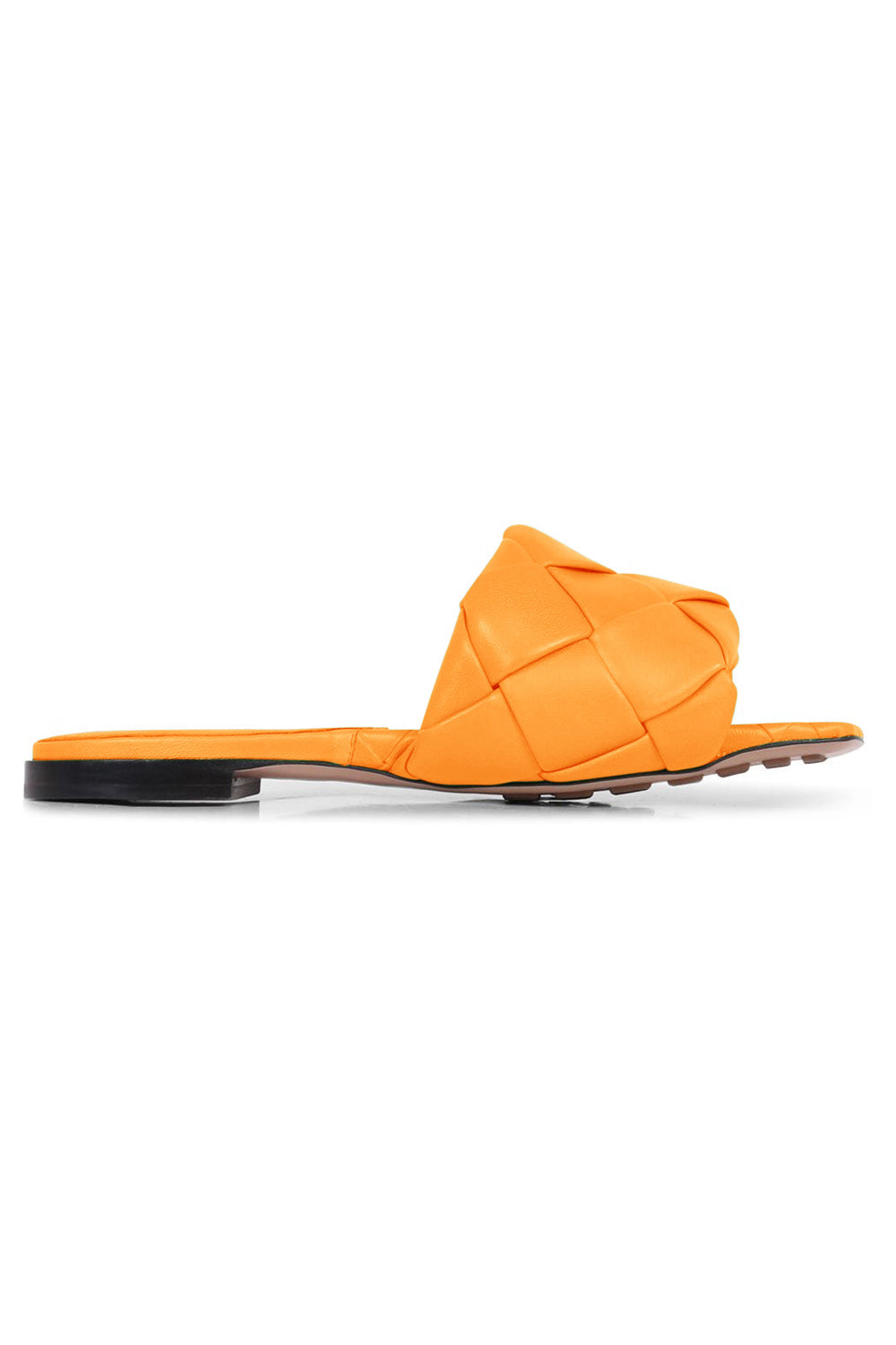 BOTTEGA VENETA LIDO FLAT SANDALS TANGERINE NEW SEASON PARLOUR X