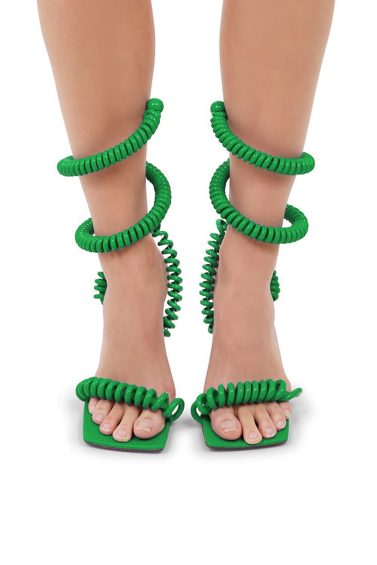 Bottega Veneta® Women's Stretch Lace-Up Sandal in Grass. Shop