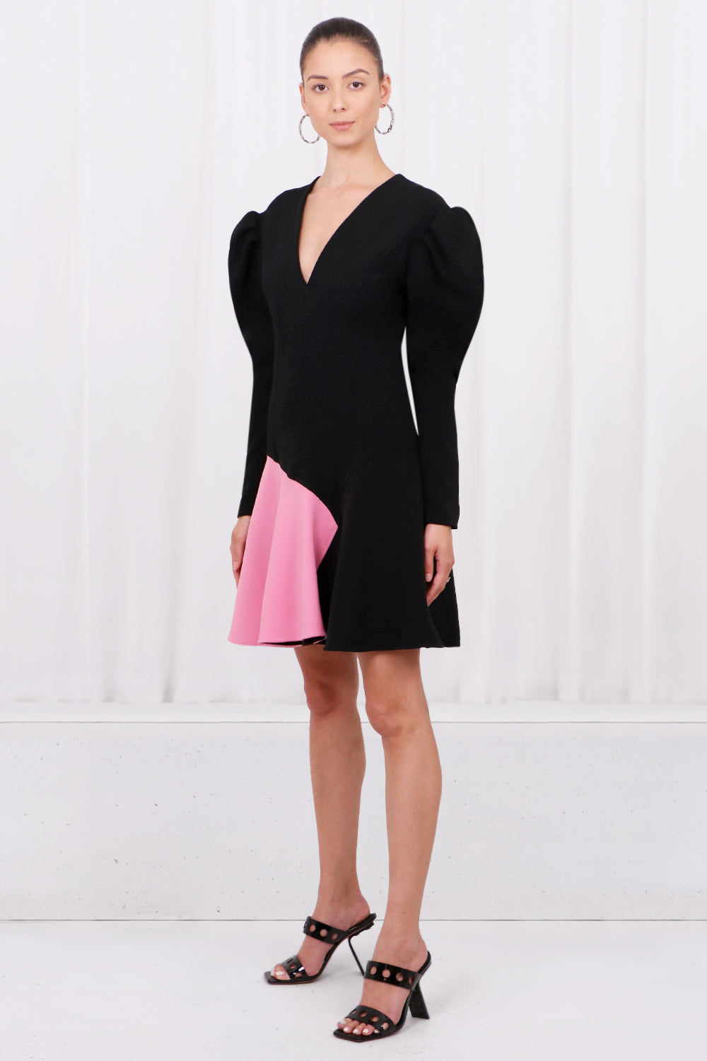 BROGGER RTW LILJA MINI DRESS LONG SLEEVE | BLACK/PINK