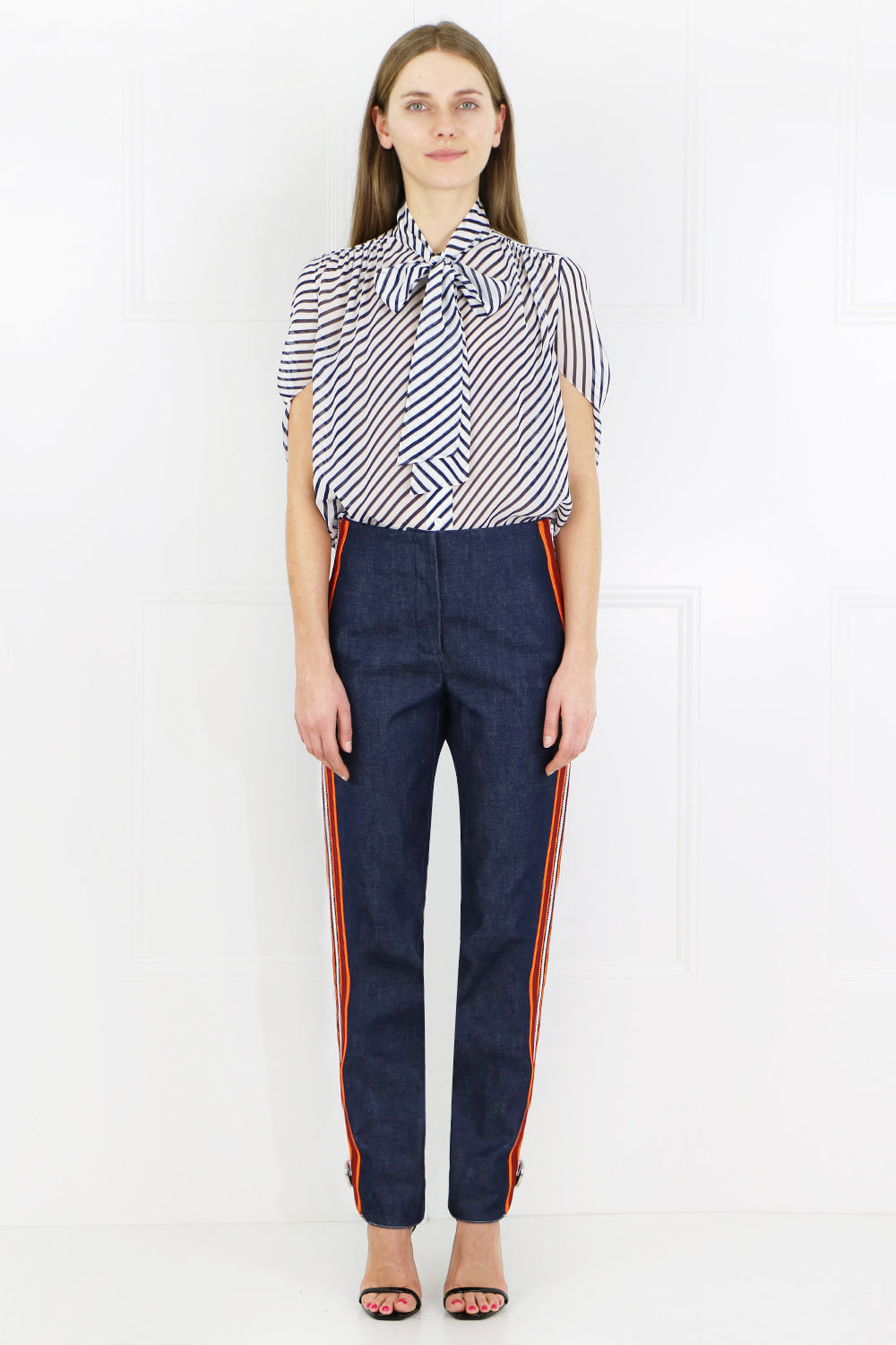 CALVIN KLEIN RTW SIDE STRIPE ZIP PANT | DENIM