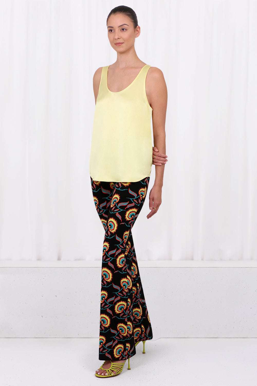 CEDRIC CHARLIER SCOOP NECK TANK TOP LEMON NEW SEASON PARLOUR X