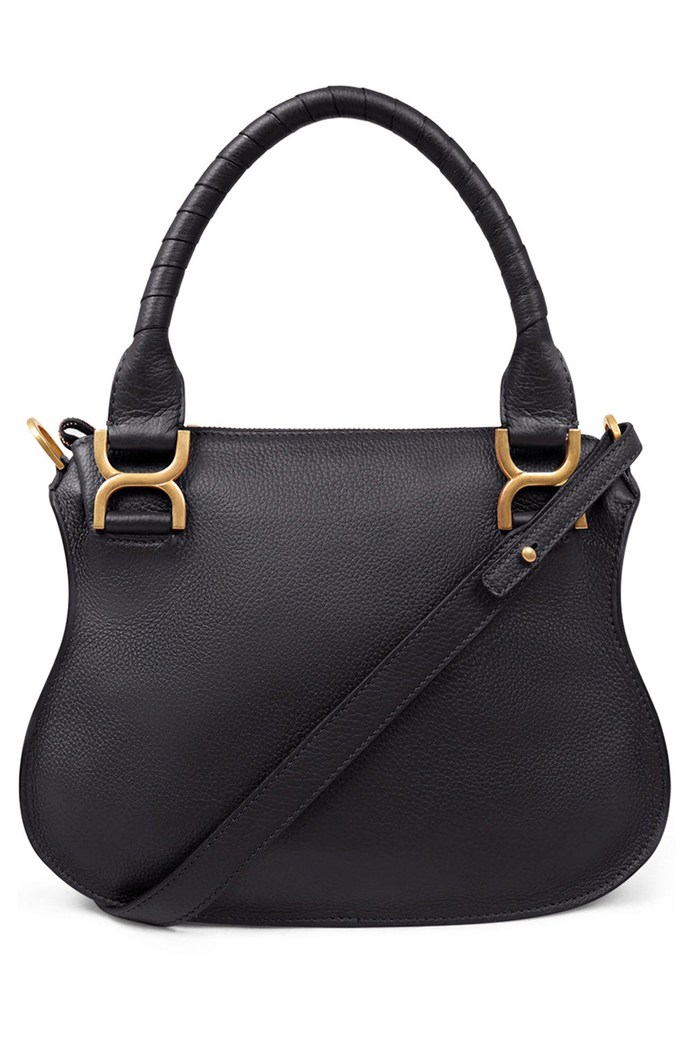 CHLOE BAGS BLACK MARCIE SMALL DOUBLE CARRY BAG | BLACK