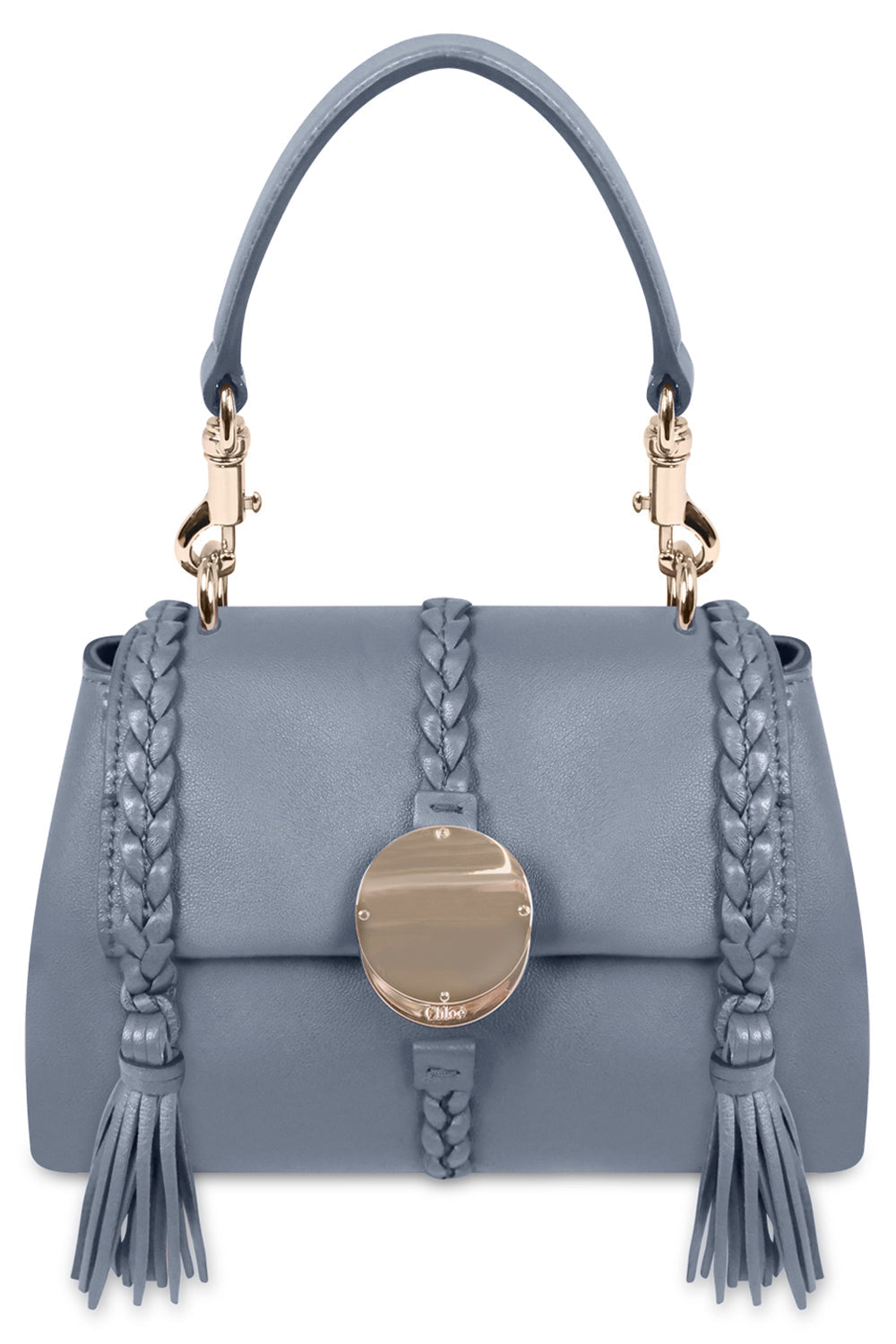 Chloe Faye Crossbody Bag Mini Grey in Calfskin Leather - US