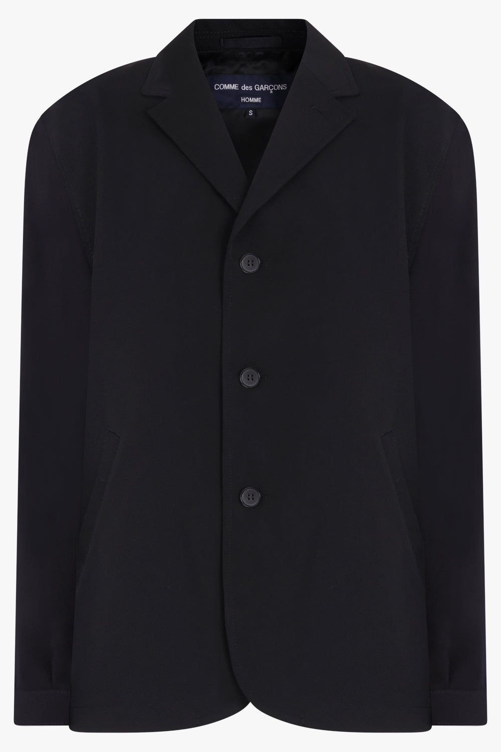 Comme Des Garçons Comme Des Garçons classic-collar wool jacket - Black