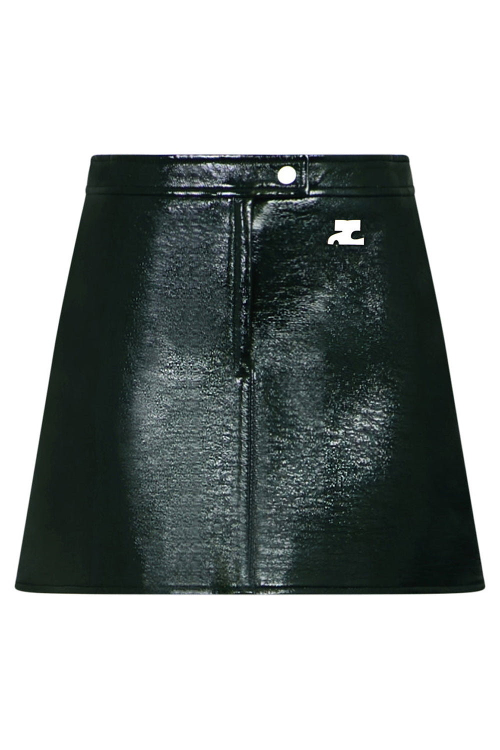 COURREGES VINYL LOGO MINI SKIRT DARK GREEN NEW SEASON PARLOUR X SYDNEY ...