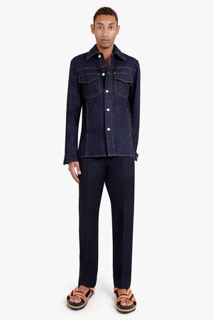 DRIES VAN NOTEN RTW Valashe Denim Jacket | Indigo