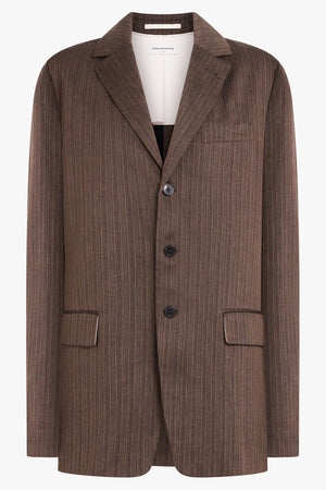 DRIES VAN NOTEN RTW Washed Cotton Jacket | Bronze