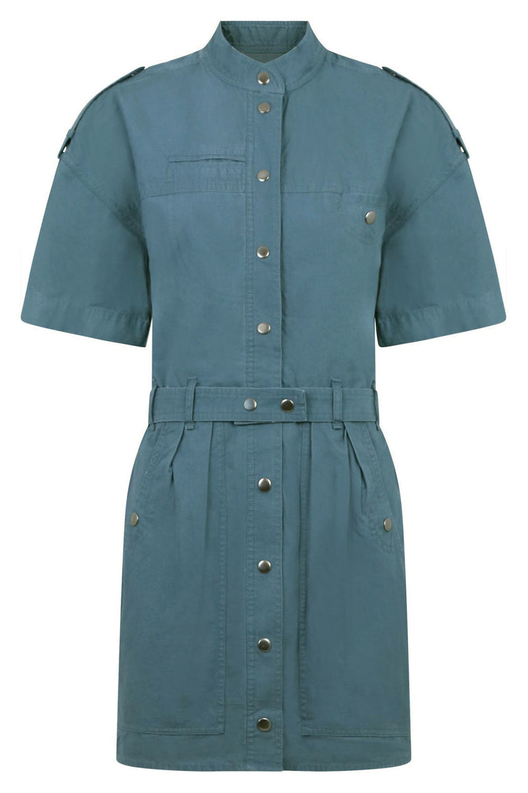 ISABEL MARANT - ETOILE RTW ETOILE RODWELL UTILITY DRESS | CELADON