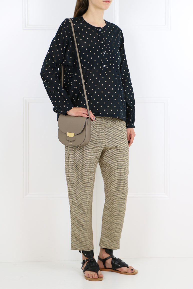 ISABEL MARANT PANTS ETOILE JAZ PANTS HERRINGBONE CHECK BEIGE