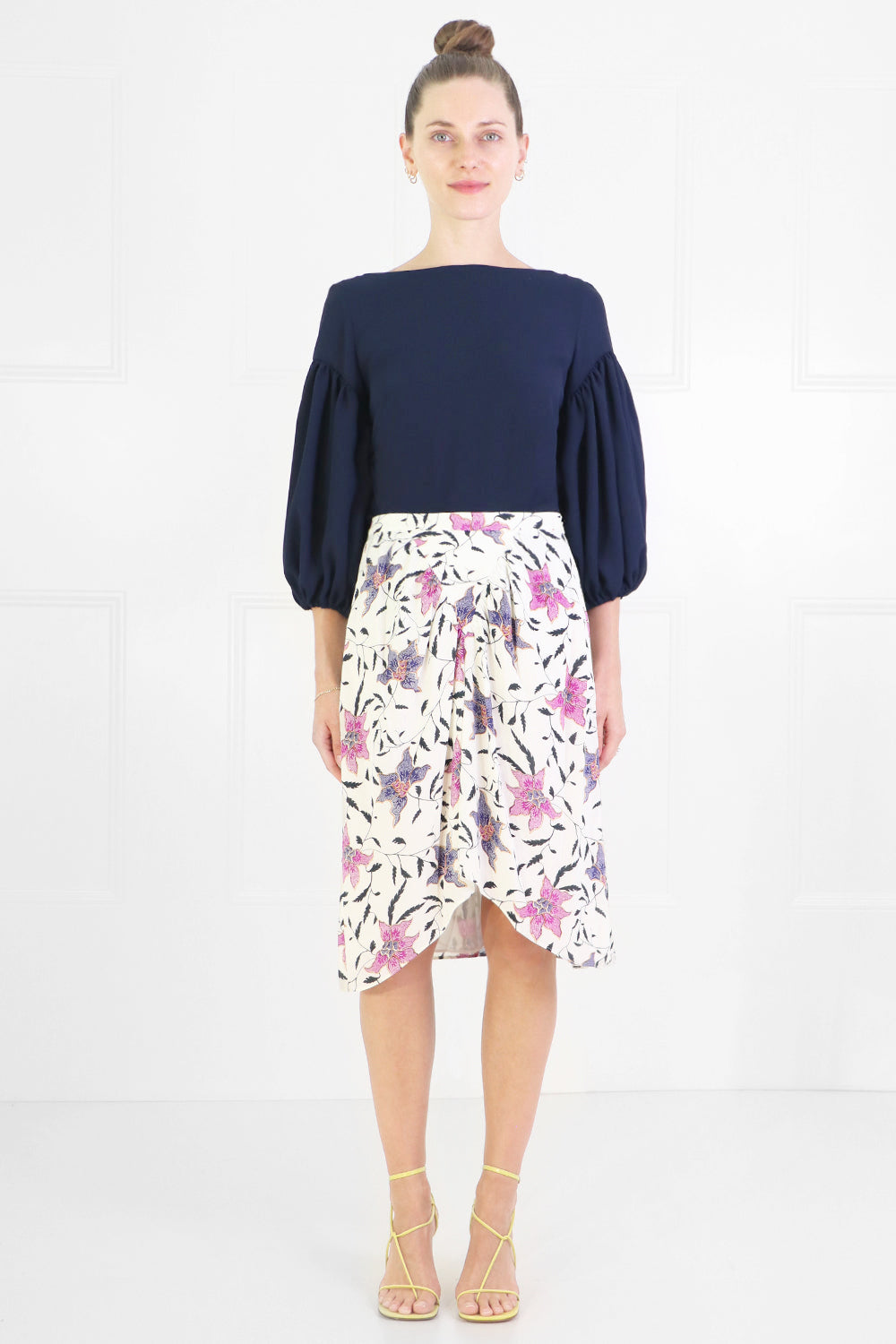 ISABEL MARANT RTW ETOILE OMALY FLORAL PRINT SKIRT | ECRU