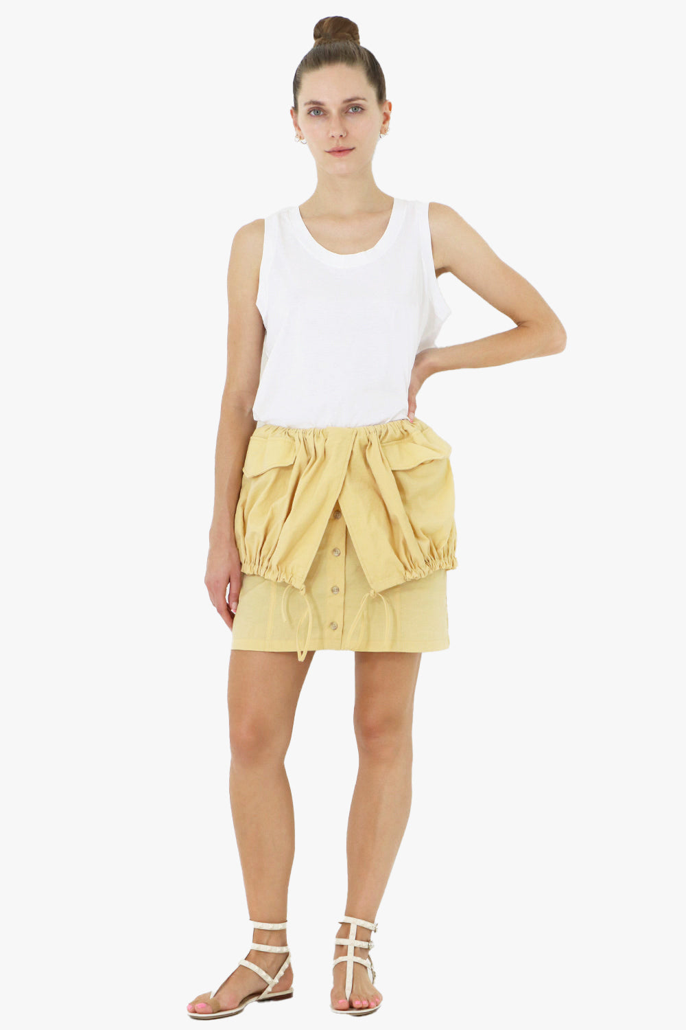 JACQUEMUS RTW LA JUPE CUEILLETTE MINI SKIRT | YELLOW