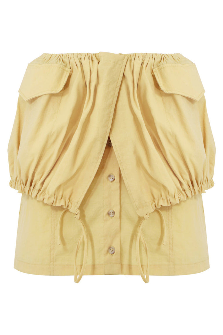 JACQUEMUS RTW LA JUPE CUEILLETTE MINI SKIRT | YELLOW