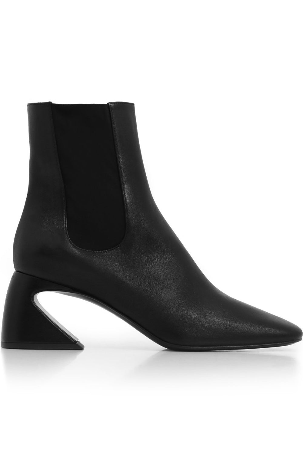 JIL SANDER SHOES ANKLE BOOT WITH CURVED HEEL 65MM BLACK