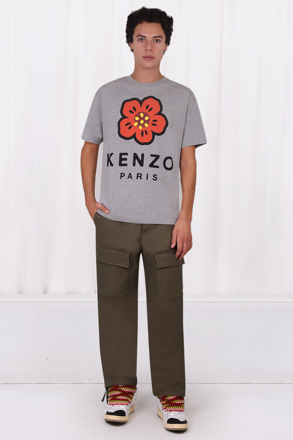 KENZO SEASONAL LOGO CLASSIC T-SHIRT | PEARL GREY PARLOUR X NEW ...