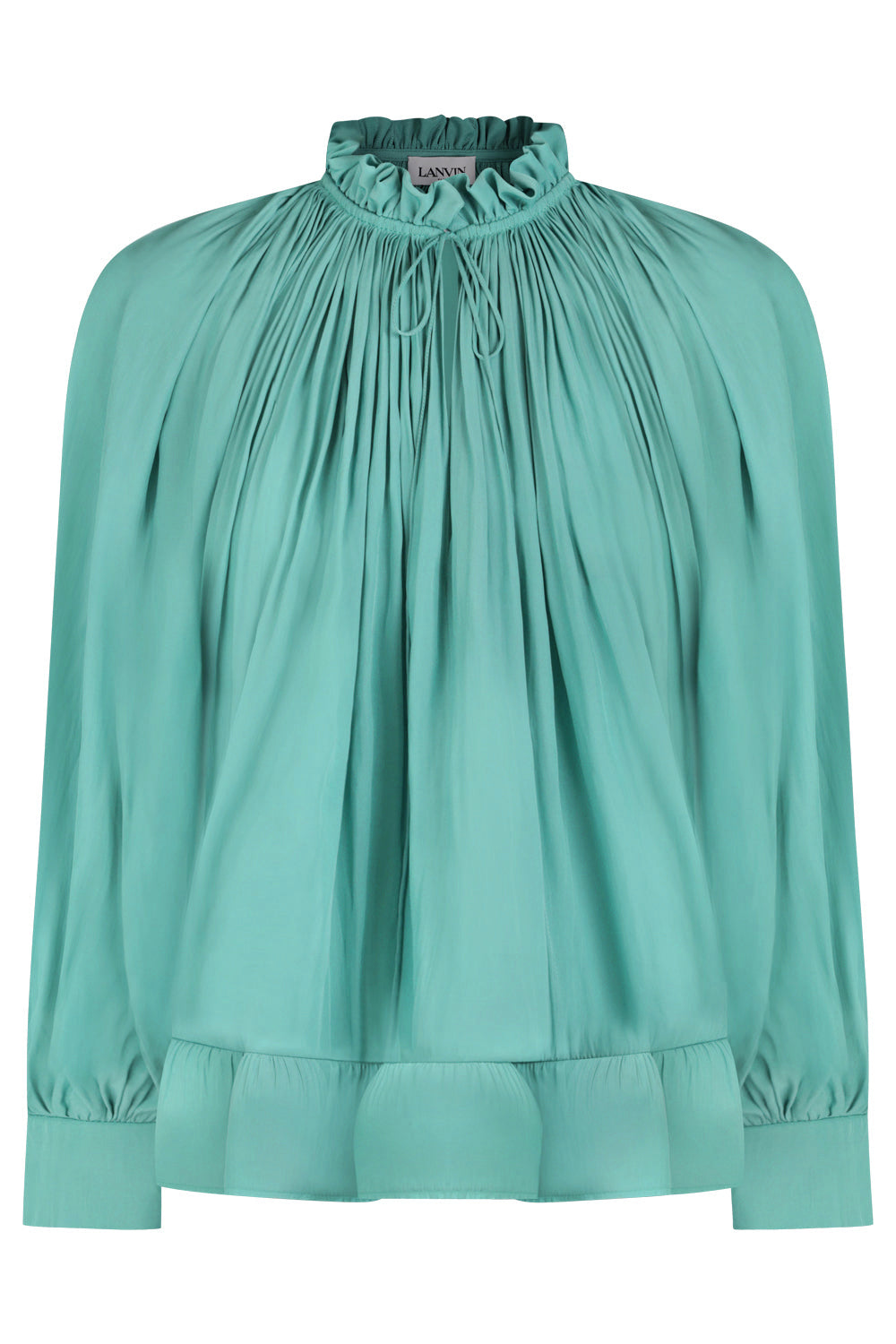 LANVIN RTW Charmeuse Blouse with Long Sleeves | Jade