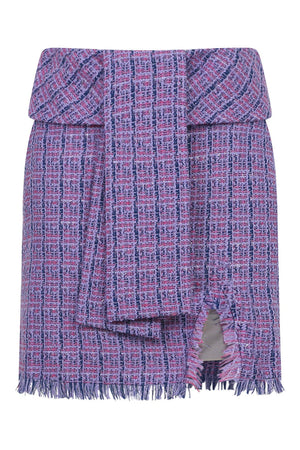 LANVIN RTW TWEED BELT SKIRT LAVENDER